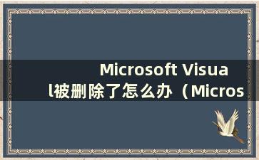 Microsoft Visual被删除了怎么办（Microsoft Visual C++被误删除了怎么办）